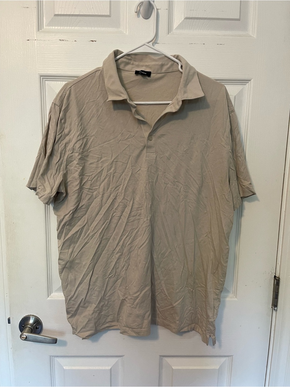 Express Men's Polo Shirt in Beige/Tan